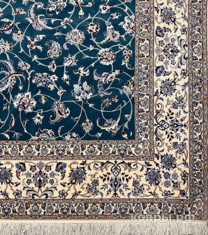 ковер ручной работы Иранский ковер ручной работы из шелка и шерсти Nain (Наин) 3.54x2.57 — фото 5