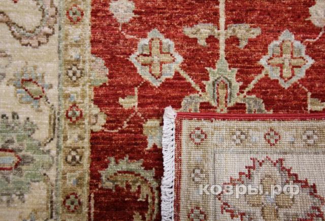 ковер ручной работы Шерстяной Афганский ковер ручной работы Сhoubi Ziegler (Чуби зиглер) 1.27x0.79 — фото 3