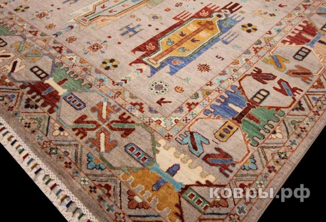 ковер ручной работы Шелковый Афганский ковер ручной работы Waziri (Вазири) 3.01x2.05 — фото 3