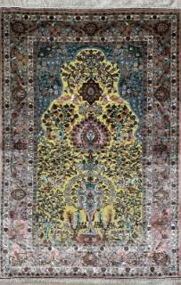 Шелковый Китайский ковер ручной работы 400 lines (400 линий) 1.84x1.2