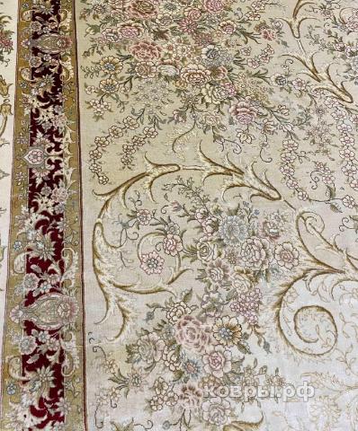 ковер ручной работы Шелковый Китайский ковер ручной работы 5.6x3.7 — фото 2