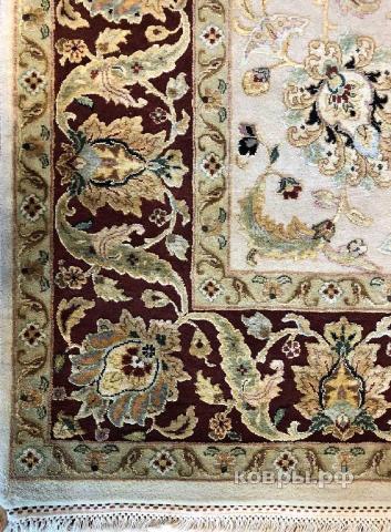 ковер ручной работы Индийский ковер ручной работы из шелка и шерсти Aurora (Аврора) 2.44x3.15 — фото 4