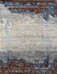 Индийский ковер ручной работы из шелка и шерсти 3.09x2.39