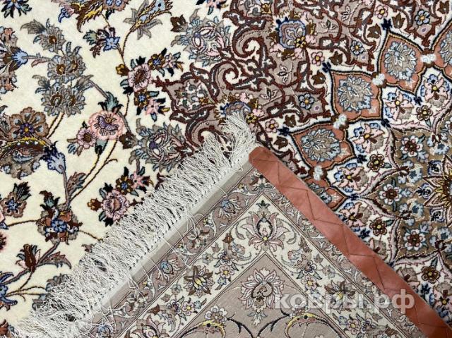 ковер ручной работы Иранский ковер ручной работы из шелка и шерсти Isfahan (Исфахан) 4.08x3.06 — фото 6