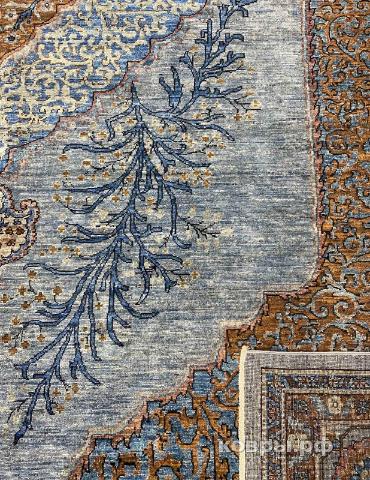 ковер ручной работы Шелковый Афганский ковер ручной работы Сhoubi (Чуби файн) 4.12x3.04 — фото 2