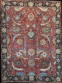 Афганский ковер ручной работы из шелка и шерсти Bidjar (Биджар) 3.64x2.72