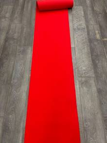 Коврик № 1778,алый,размер 0,52 на 5 метров