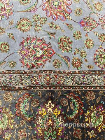 ковер ручной работы Шелковый Иранский ковер ручной работы Qum (Кум)  5.85x3.95 — фото 6