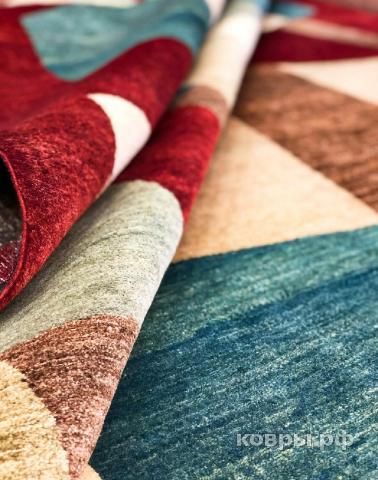 ковер ручной работы Афганский ковер ручной работы из шелка и шерсти Modern (Модерн) 3.38x2.42 — фото 3