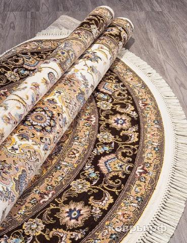 ковер MERINOS ARAVIA d158 CREAM-BROWN Овал — фото 3