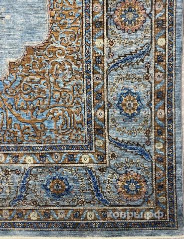 ковер ручной работы Шелковый Афганский ковер ручной работы Сhoubi (Чуби файн) 4.12x3.04 — фото 3