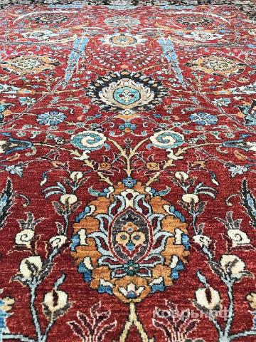 ковер ручной работы Афганский ковер ручной работы из шелка и шерсти Bidjar (Биджар) 3.64x2.72 — фото 2