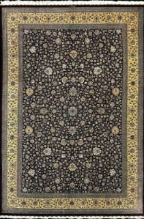 Шелковый Иранский ковер ручной работы Qum (Кум Авшан) 3.55x2.47