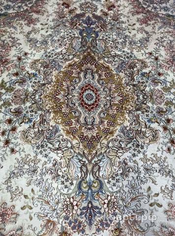 ковер ручной работы Иранский ковер ручной работы из шелка и шерсти Tabriz (Табриз) 3.58x2.52 — фото 2