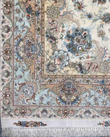 ковер ручной работы Иранский ковер ручной работы из шелка и шерсти Tabriz (Табриз) 3.02x2.02 — фото 2