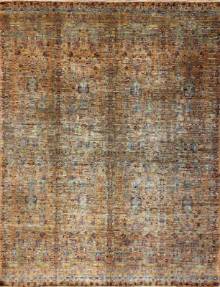 Шелковый Афганский ковер ручной работы Сhoubi (Чуби файн) 3.64x2.73