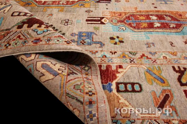 ковер ручной работы Шелковый Афганский ковер ручной работы Waziri (Вазири) 3.01x2.05 — фото 5