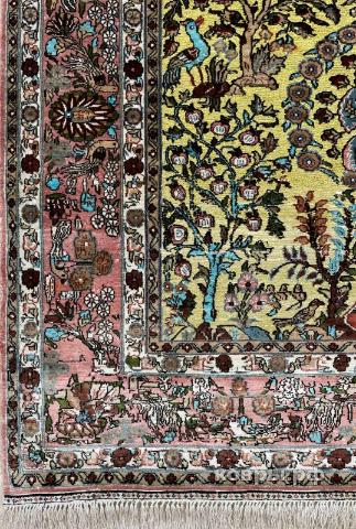 ковер ручной работы Шелковый Китайский ковер ручной работы 400 lines (400 линий) 1.84x1.2 — фото 3