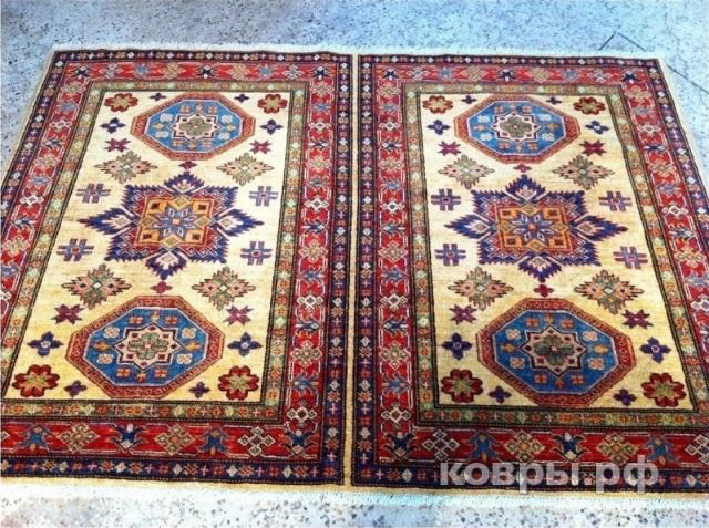 ковер ручной работы Афганский ковер ручной работы Казах 0.87x1.24м — фото 2