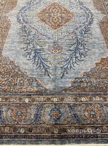 ковер ручной работы Шелковый Афганский ковер ручной работы Сhoubi (Чуби файн) 4.12x3.04 — фото 4