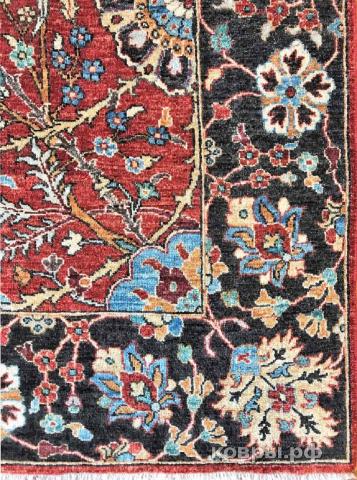 ковер ручной работы Афганский ковер ручной работы из шелка и шерсти Bidjar (Биджар) 3.64x2.72 — фото 3