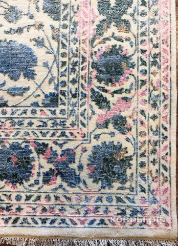 ковер ручной работы Индийский ковер ручной работы из шелка и шерсти Rajkumar (Ражкумар) 3.76x2.73 — фото 2