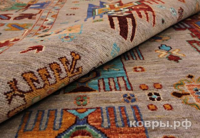 ковер ручной работы Шелковый Афганский ковер ручной работы Waziri (Вазири) 3.01x2.05 — фото 6