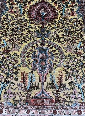 ковер ручной работы Шелковый Китайский ковер ручной работы 400 lines (400 линий) 1.84x1.2 — фото 4