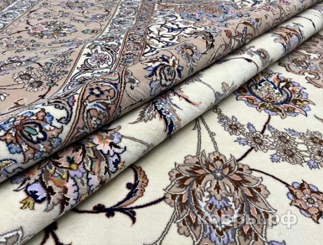 ковер ручной работы Иранский ковер ручной работы из шелка и шерсти Isfahan (Исфахан) 6.2x4.08 — фото 4