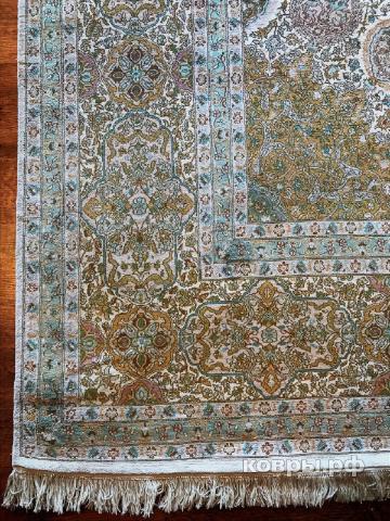 ковер ручной работы Шелковый Индийский ковер ручной работы Kashmir (Кашмир Ардебиль) 3.77x2.7 — фото 2