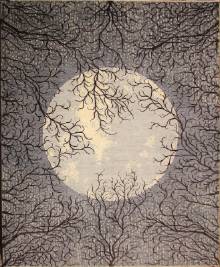 Шелковый Афганский ковер ручной работы Modern (Модерн)3x2.47