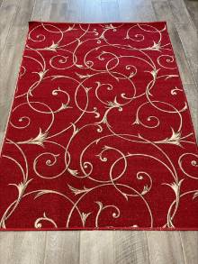 Коврик 1,97 на 1,40 - красный с узором №23