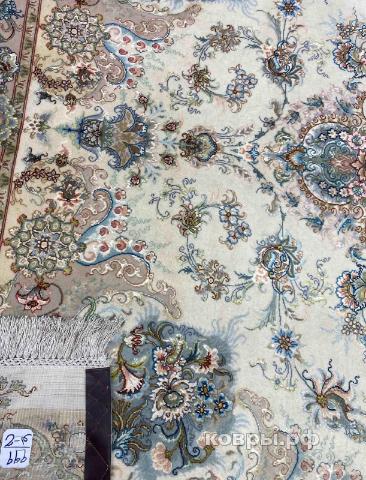 ковер ручной работы Иранский ковер ручной работы из шелка и шерсти Tabriz (Табриз) 3.02x2.02 — фото 4