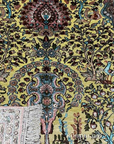 ковер ручной работы Шелковый Китайский ковер ручной работы 400 lines (400 линий) 1.84x1.2 — фото 5