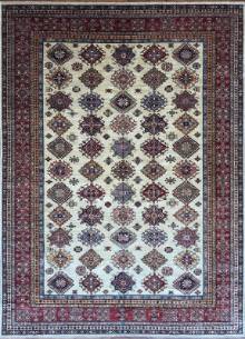 Шелковый Афганский ковер ручной работы Kazakh (Казах) 3.57x2.63