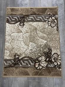 Коврик № 1798,бежевый,размер 1,1 на 0,85 метра