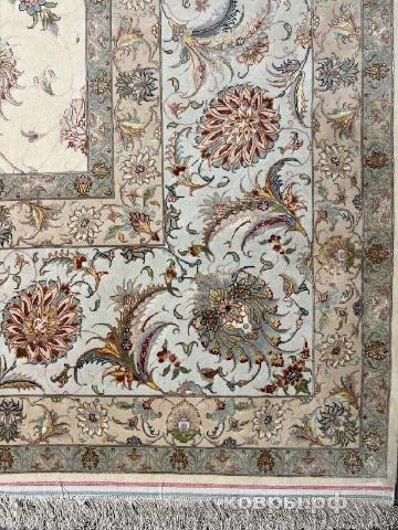 ковер ручной работы Иранский ковер ручной работы из шелка и шерсти Tabriz (Табриз) 6.05x4 — фото 2