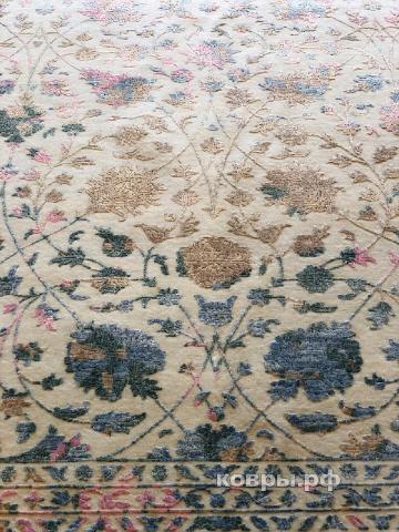 ковер ручной работы Индийский ковер ручной работы из шелка и шерсти Rajkumar (Ражкумар) 3.76x2.73 — фото 4