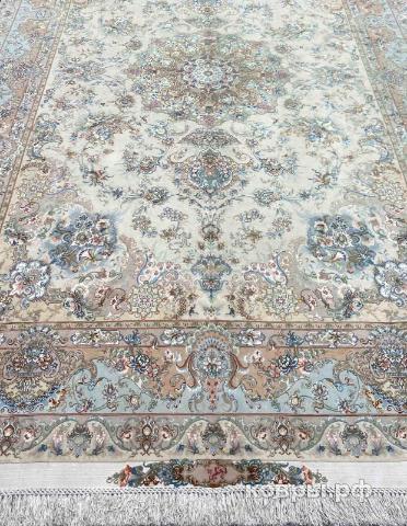 ковер ручной работы Иранский ковер ручной работы из шелка и шерсти Tabriz (Табриз) 3.02x2.02 — фото 5