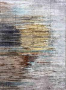 Индийский ковер ручной работы из шелка и шерсти 4.24x3.12