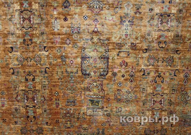 ковер ручной работы Шелковый Афганский ковер ручной работы Сhoubi (Чуби файн) 3.64x2.73 — фото 4