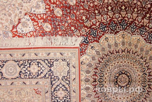 ковер ручной работы Шелковый Китайский ковер ручной работы 2.46x1.55 — фото 2