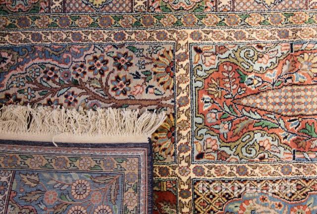 ковер ручной работы Шелковый Индийский ковер ручной работы Kashmir (Кашмир) 4.5x0.93 — фото 2