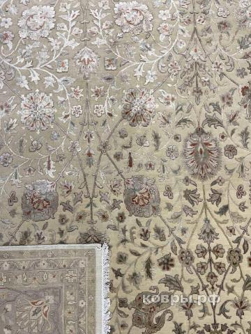 ковер ручной работы Индийский ковер ручной работы из шелка и шерсти 4.46x3.02 — фото 3