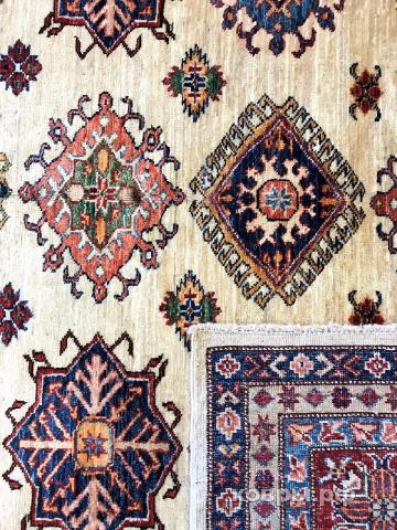 ковер ручной работы Шелковый Афганский ковер ручной работы Kazakh (Казах) 3.57x2.63 — фото 2