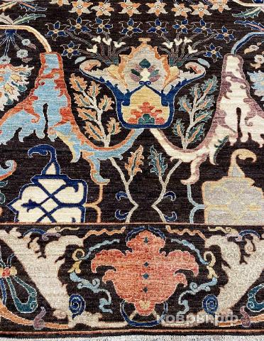 ковер ручной работы Шелковый Афганский ковер ручной работы Bidjar (Биджар) 3x2.45 — фото 3