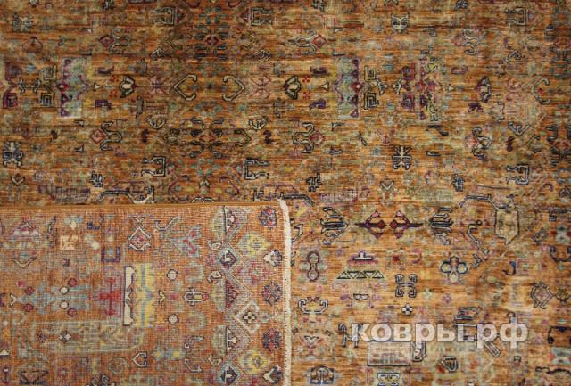 ковер ручной работы Шелковый Афганский ковер ручной работы Сhoubi (Чуби файн) 3.64x2.73 — фото 5