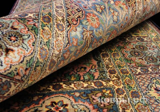 ковер ручной работы Шелковый Индийский ковер ручной работы Kashmir (Кашмир) 4.5x0.93 — фото 3